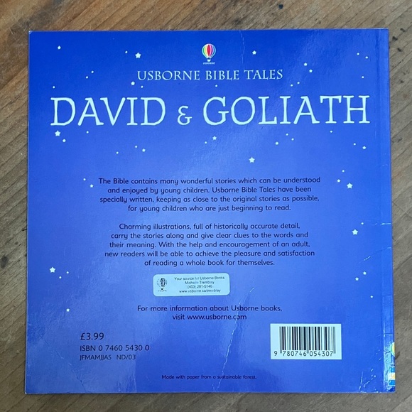 Usborne Bible Tales: David & Goliath Storybook - softcover - Picture 3 of 16